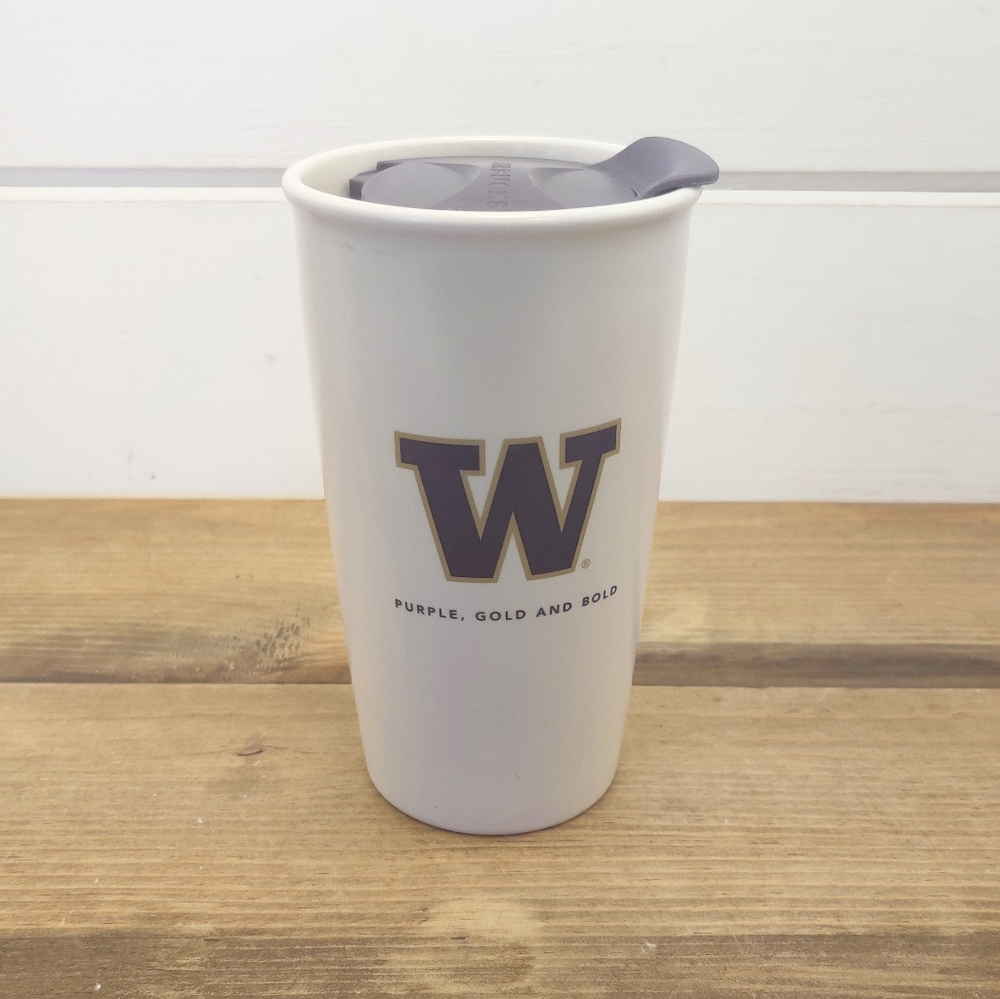 Starbucks University of Washington Ceramic Travel Cup With Lid